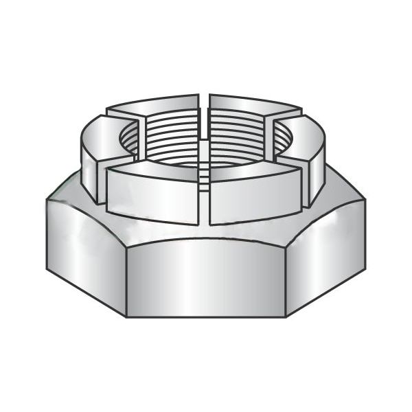 Newport Fasteners Lock Nut, 5/8"-11, Steel, Cadmium Plated, 0.147 in Ht, 50 PK NB217220P-50 - main